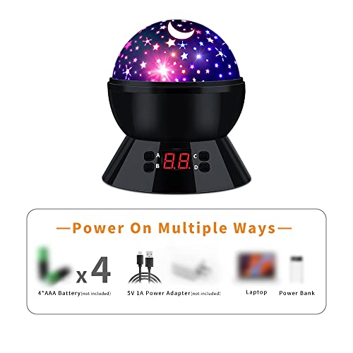 SCOPOW Star Projector Night Light for Kids Rotating Night Light on Ceiling Glow in The Dark for Bedroom Decor Starry Sky LED Lamp with Timer, Birthday Gifts Toys for Baby Toddler Girls Boys