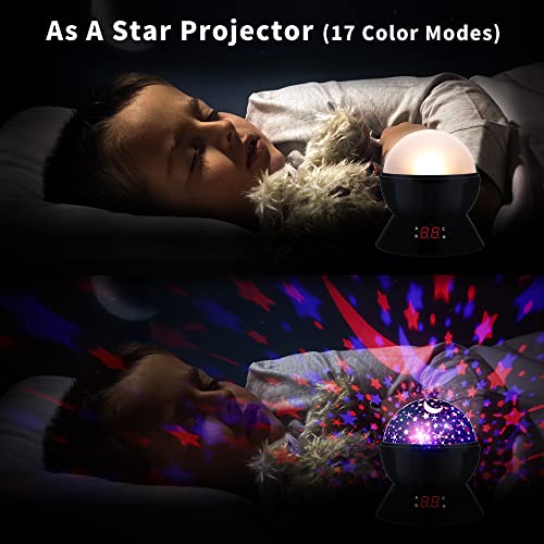 SCOPOW Star Projector Night Light for Kids Rotating Night Light on Ceiling Glow in The Dark for Bedroom Decor Starry Sky LED Lamp with Timer, Birthday Gifts Toys for Baby Toddler Girls Boys