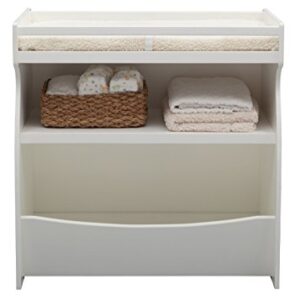 Delta Children 2-in-1 Changing Table and Storage Unit with Changing Pad, Bianca White