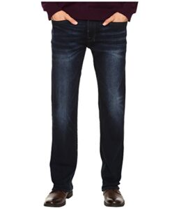 buffalo david bitton mens straight six jeans, authentic and deep indigo, 31w x 32l us