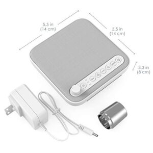 Pure Enrichment® WAVE™ Premium Sleep Therapy Sound Machine with USB Charger - Seamless Looping with 6 Soothing All-Natural Sounds, & Auto-Off Timer - Easily Portable for Travel (White) Patented Design