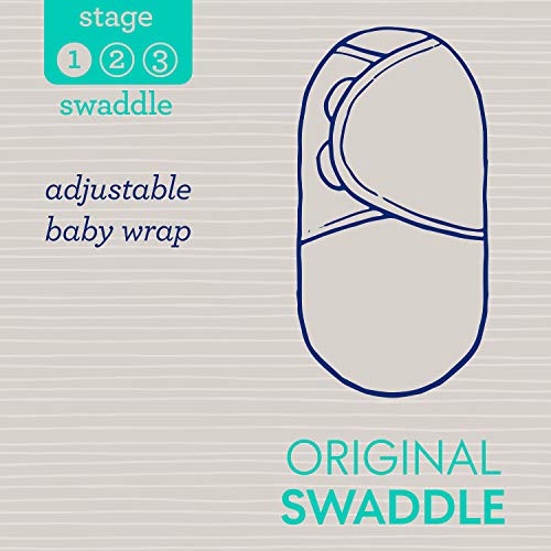 SwaddleMe Original Organic Swaddle – Size Small/Medium, 0-3 Months, 2-Pack (Starry Skies )