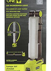 Ryobi P727 One+ 18 Volt 950 Lumen 270 Degree Rotating LED Work Light with Integrated Mounting Hooks (Battery Not Included, Light Only)