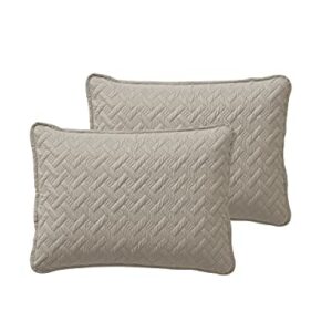 VCNY Home Quilt Nina Collection, 3pc Full/Queen Set, Taupe