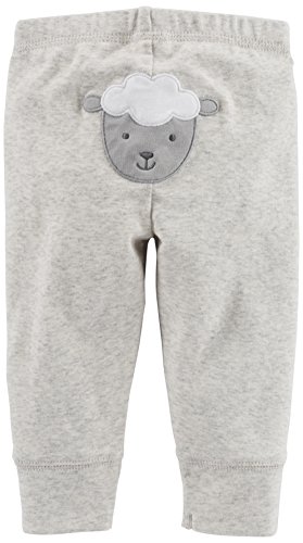 Simple Joys by Carter's Unisex Babies' 6-Piece Bodysuits (Short and Long Sleeve) and Pants Set, Grey/Mint Green/Elephant/Lamb, 0-3 Months