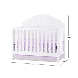 Child Craft Penelope 4-in-1 Convertible Crib, Matte White