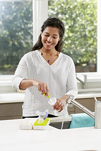 Boon Travel Silicone Drying Rack, Green & White, Multi, B11015A