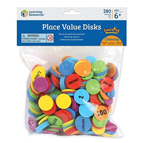 Learning Resources Place Value Disks, Early Math Skills, Set of 280 Pieces, Ages 6+