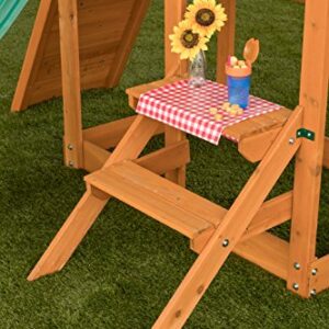 Sky View Cedar Backyard Playset | W: 17'10" D: 9'4" H: 9'9" | w/2-Person Glider & 2 Belt Swings | Binoculars, Steering Wheel & Telescope | Kids Age 3-12 | ASTM Standards | 10-Year Warranty on Wood