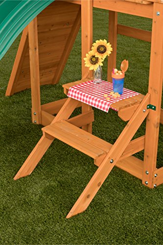 Sky View Cedar Backyard Playset | W: 17'10" D: 9'4" H: 9'9" | w/2-Person Glider & 2 Belt Swings | Binoculars, Steering Wheel & Telescope | Kids Age 3-12 | ASTM Standards | 10-Year Warranty on Wood