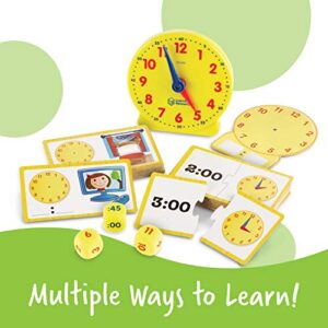 Learning Resources Time Activity Set - 41 Pieces, Ages 5+ Teaching Clocks for Kids, Telling Time, Homeschool Supplies, Kindergartner Learning Activities