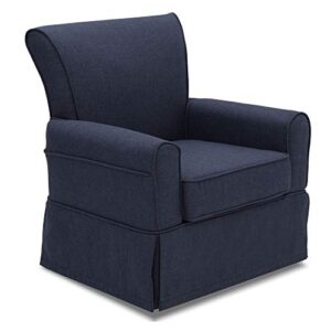 delta children upholstered glider swivel rocker chair, sailor blue