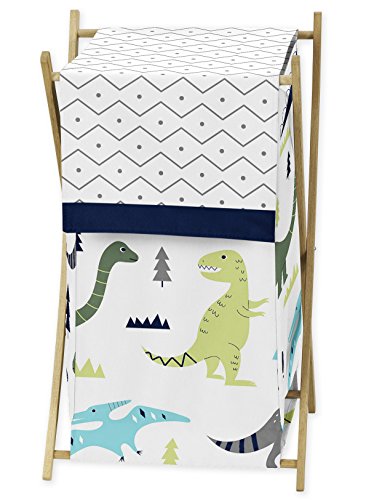 Baby Children Kids Clothes Laundry Hamper for Blue and Green Modern Dinosaur Bedding Set