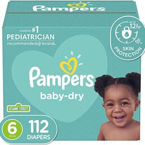 Diapers Size 6, 112 count - Pampers Baby Dry Disposable Diapers