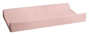 glenna jean cottage collection rose changing pad cover, pink gingham
