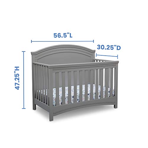 Simmons Kids SlumberTime Emma Convertible Crib N More, Grey