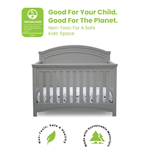 Simmons Kids SlumberTime Emma Convertible Crib N More, Grey