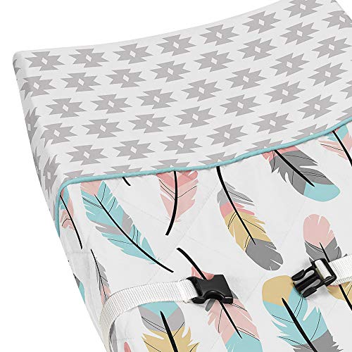 Feather Collection Girls Baby Changing Pad Cover