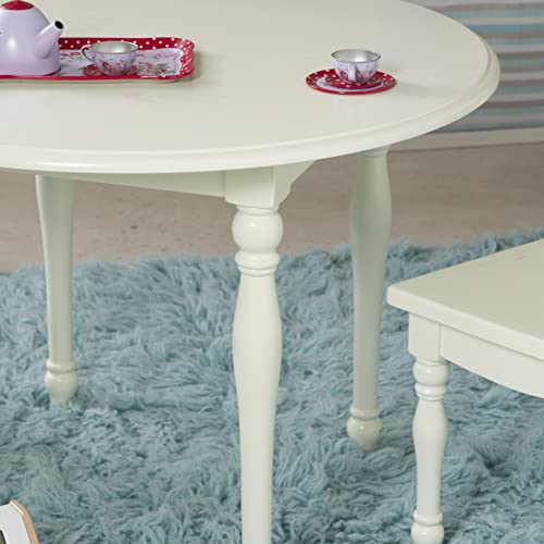 Powell Furniture Table and 2 Chairs, Cream Youth, Kid Size Chat Set