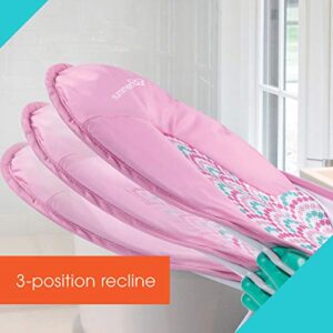 Summer Deluxe Baby Bather (Bubble Waves) - Bath Support for Use in the Sink or Bathtub - Includes 3 Reclining Positions