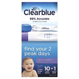 clearblue ovulation complete starter kit, 10 ovulation tests and 1 pregnancy test