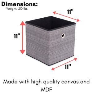 Internet's Best Canvas Storage Bin - 2 Pack - Grey - Box Container