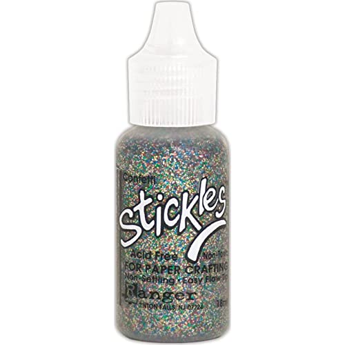 Ranger Stickles Confetti Glitter Glue, Synthetic Material, Multi-Colour, 2.5 x 2.5 x 7.3 cm