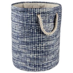 dii woven paper storage bin, tweed, nautical blue, small