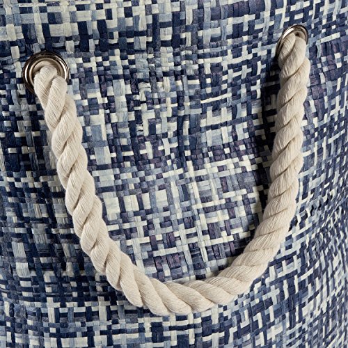 DII Woven Paper Storage Bin, Tweed, Nautical Blue, Small