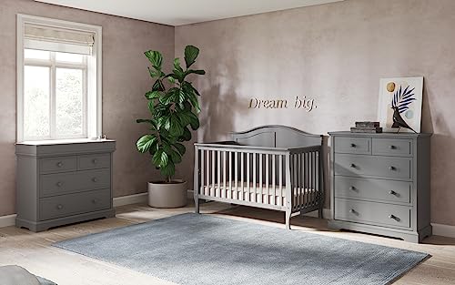 Child Craft Universal Select 4 Drawer Chest, Storage for Nursery or Kids Room, Cool Gray