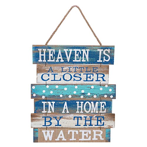 Beachcombers Heaven Closer 6 Slat Sign 23.25" x 0.25" x 15 Blue