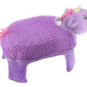 Plush step stool for kids with removable cover and name tag (Unicorn)