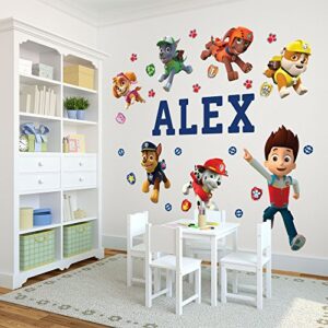 oliver's labels premium personalized life sized wall decal for kids room décor - peel & stick, removable (paw patrol™)