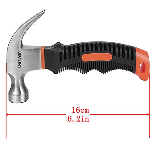 Spifflyer 8 oz Small Hammer Mini Hammer Nail Tool with Comfortable Soft Grip