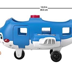 Fisher-Price Little People Musical Toddler Toy Travel Together Airplane with Lights Sounds & 2 Figures for Ages 1+ Years, Blue