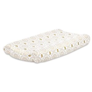 little peanut gold medallion and elephant changing pad cover by the peanut shell