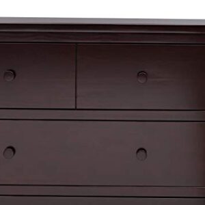 Delta Children Wood Unisex Nursery 3 Drawer Single Dresser - Dark Chocolate Brown