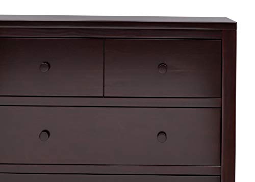 Delta Children Wood Unisex Nursery 3 Drawer Single Dresser - Dark Chocolate Brown