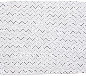 American Baby Company 2 Pack Printed 100% Cotton Knit Fitted Contoured Changing Table Pad Cover - Compatible with Mika Micky Bassinet, Gray Stars and Zigzag, for Boys and Girls