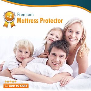 PlushDeluxe Crib Size Waterproof Mattress Protector Breathable Soft Cotton Terry Surface (Crib)