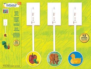 kidswitch light switch extender 3 pack - the world of eric carle edition - the very hungry caterpillar & friends - officially licensed!