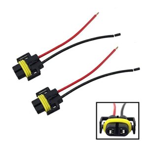 iBrightstar H11 H9 H8 880 881 Female Adapter Wiring Harness Sockets Wire for Headlights or Fog Lights