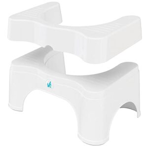 squatty potty the original bathroom toilet stool - adjustable 2.0, convertible to 7" or 9" height with removable topper for adults and kids