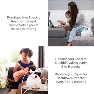 Spectra - Premium Breast Milk Pump Accessory Kit with Baby Bottles - Medium 24mm - Breast Pump Accessories