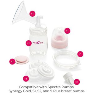 Spectra - Premium Breast Milk Pump Accessory Kit with Baby Bottles - Medium 24mm - Breast Pump Accessories