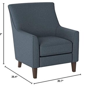 Amazon Brand – Stone & Beam Cheyanne Modern Living Room Accent Arm Chair, 30.7"W, Denim Blue