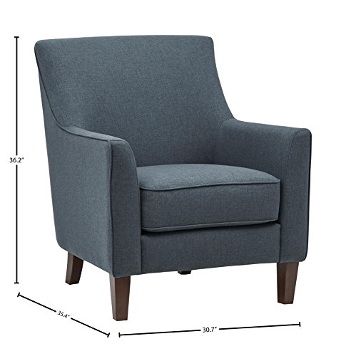 Amazon Brand – Stone & Beam Cheyanne Modern Living Room Accent Arm Chair, 30.7"W, Denim Blue