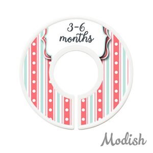 Modish Labels Baby Clothes Size Dividers, Baby Closet Organizers, Size Dividers, Baby Closet Organizers, Closet Dividers, Clothes Organizer, Nursery Décor, Girl, Flowers, Shabby Chic (Baby)