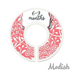 Modish Labels Baby Clothes Size Dividers, Baby Closet Organizers, Size Dividers, Baby Closet Organizers, Closet Dividers, Clothes Organizer, Nursery Décor, Girl, Flowers, Shabby Chic (Baby)