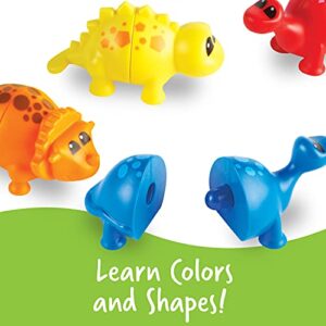 Learning Resources Snap-n-Learn Matching Dinos - 18 Pieces, Ages 18+ Months Toddler Fine Motor Toys, Counting & Sorting Toy, Shape Sorting, Dinosaurs Toys, Sensory Bin Toys